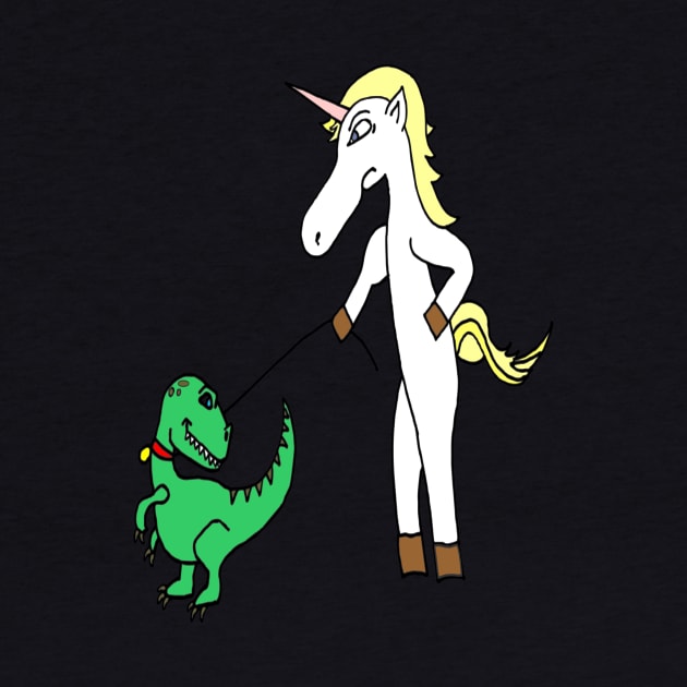 Unicorn Walks Baby T-Rex Dinosaur by GreysonCole